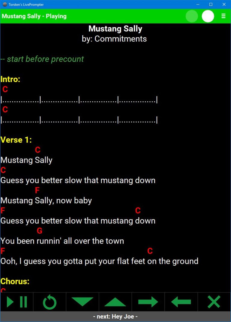 LivePrompter A teleprompter for musicians